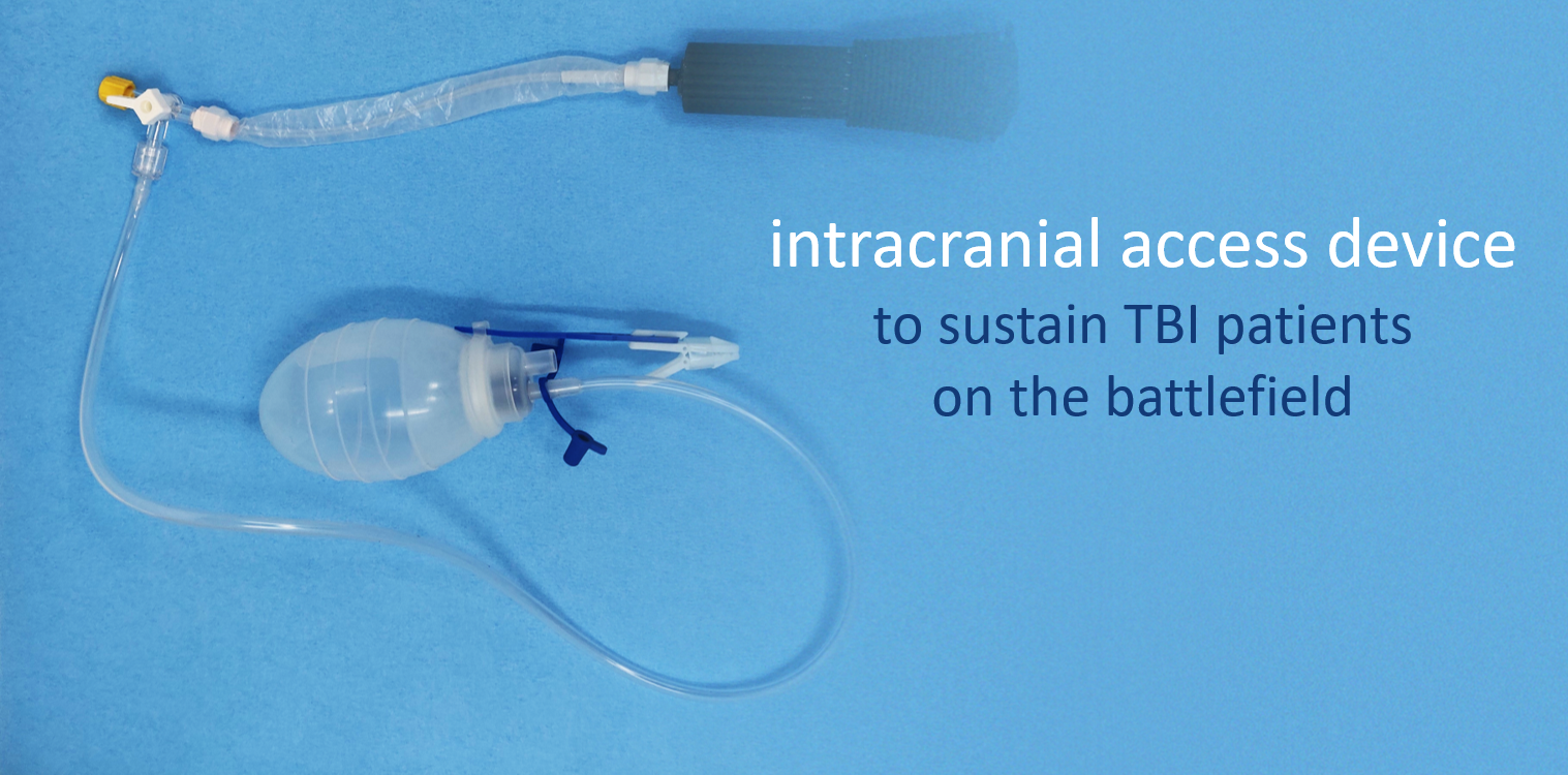 Intracranial access device to sustain TBI patients on the battlefield.