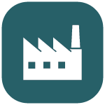 Industrial building icon